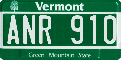 VT license plate ANR910