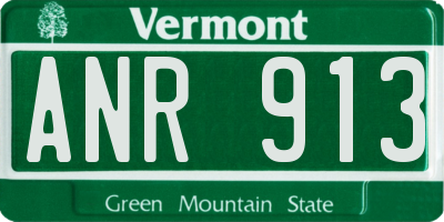 VT license plate ANR913