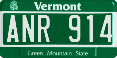 VT license plate ANR914