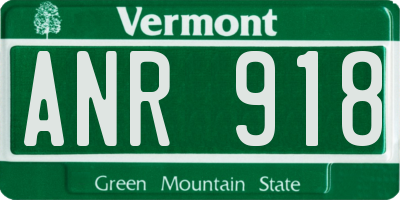 VT license plate ANR918