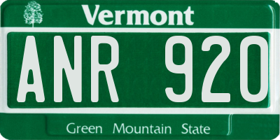 VT license plate ANR920