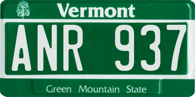 VT license plate ANR937