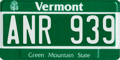 VT license plate ANR939