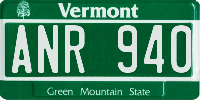 VT license plate ANR940