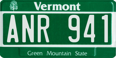 VT license plate ANR941