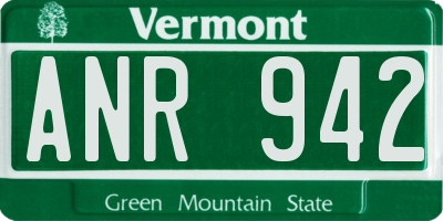 VT license plate ANR942