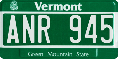 VT license plate ANR945