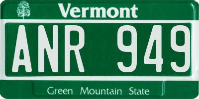 VT license plate ANR949