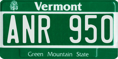 VT license plate ANR950