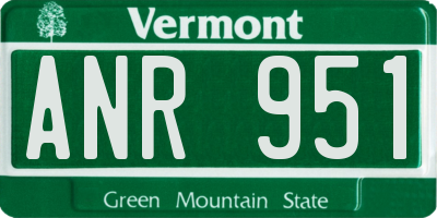 VT license plate ANR951