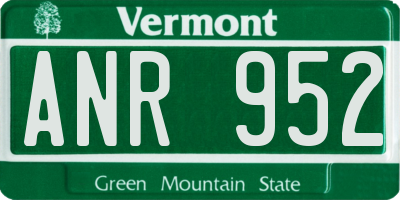 VT license plate ANR952