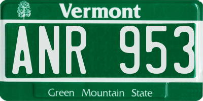 VT license plate ANR953