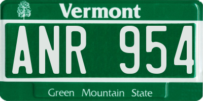 VT license plate ANR954