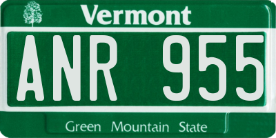 VT license plate ANR955