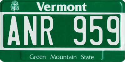 VT license plate ANR959