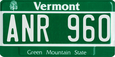 VT license plate ANR960