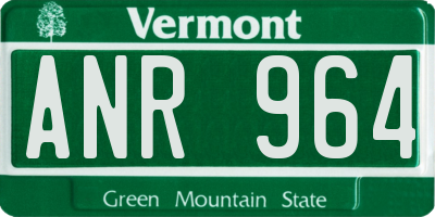 VT license plate ANR964