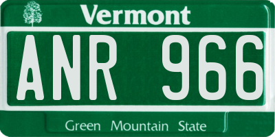 VT license plate ANR966