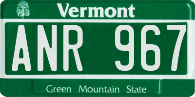VT license plate ANR967
