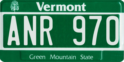 VT license plate ANR970