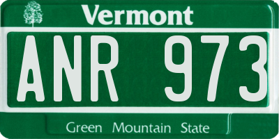 VT license plate ANR973