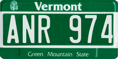 VT license plate ANR974