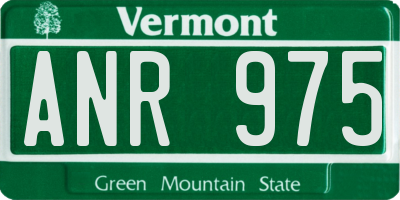 VT license plate ANR975