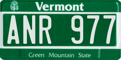 VT license plate ANR977