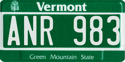 VT license plate ANR983