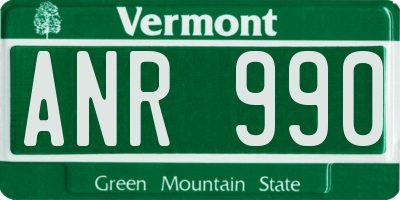 VT license plate ANR990