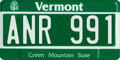 VT license plate ANR991