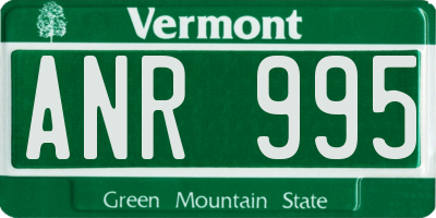VT license plate ANR995