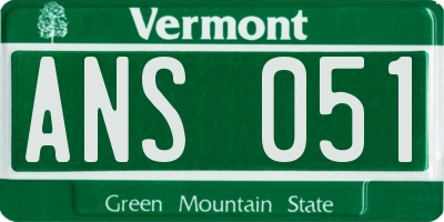 VT license plate ANS051