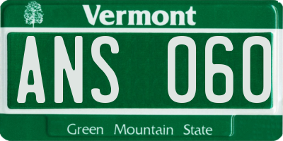 VT license plate ANS060
