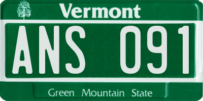 VT license plate ANS091