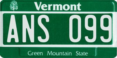 VT license plate ANS099