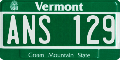VT license plate ANS129