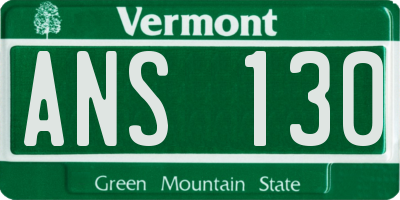 VT license plate ANS130