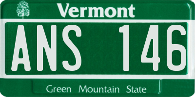 VT license plate ANS146