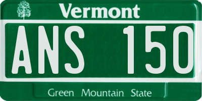 VT license plate ANS150