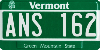 VT license plate ANS162