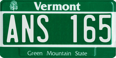 VT license plate ANS165