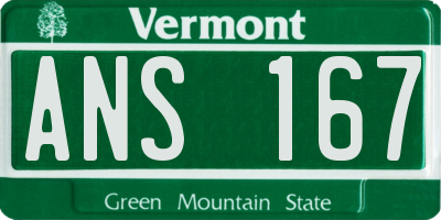 VT license plate ANS167