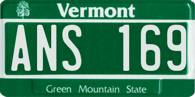 VT license plate ANS169