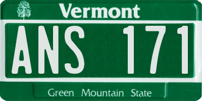 VT license plate ANS171