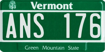 VT license plate ANS176