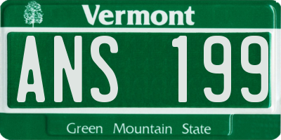 VT license plate ANS199