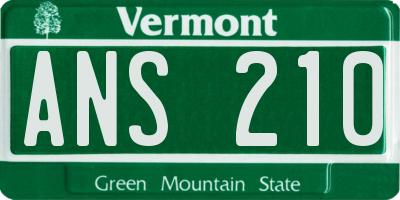 VT license plate ANS210
