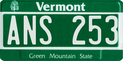 VT license plate ANS253