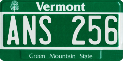 VT license plate ANS256